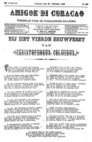 Amigoe di Curacao (8 Oktober 1892), Amigoe di Curacao