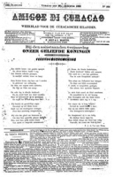 Amigoe di Curacao (26 Augustus 1893), Amigoe di Curacao