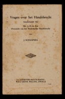 ECURY-035: Vragen over het Handelsrecht. Zwolle, N.V. Uitgevers-Maatschappij W.E.J. Tjeenk Willink, 1937., Schaafsma, J.