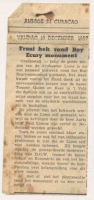 ECURY-199: Verzameling van krantenknipsels over het onderhoud van het Boy Ecury monument