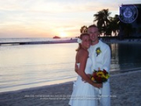 It was a picture perfect sunset wedding for Brianne and Zach at the Renaissance Beach Resort, image # 12, The News Aruba