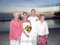 It was a picture perfect sunset wedding for Brianne and Zach at the Renaissance Beach Resort, image # 13, The News Aruba