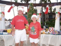 Santa delivers at the Divi to the Clown Doctors of Aruba, image # 1, The News Aruba