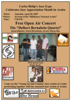 Carlos Bislip's Jazz Expo, Delbert Bernabela Quartet, poster 3, The News Aruba