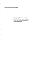 Rapport inzake het onderzoek naar de rekening van de Algemene Dienst van het Land Aruba over het dienstjaar 1989, Algemene Rekenkamer Aruba