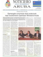 Noticiero Aruba (1996, nr. 03), Gabinete di Minister Plenipotenciario di Aruba
