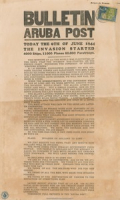 Aruba Post (June 6, 1944; D-Day), Aruba Post Printing and Publishing Co.