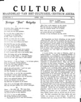Cultura (April 1956) : Maandblad van het Cultureel Centrum Aruba, Cultureel Centrum Aruba
