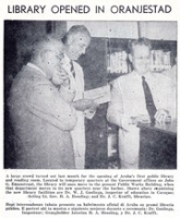 Library opened in Oranjestad - Aruba Esso News (September 16, 1949), p. 8, Lago Oil and Transport Co. Ltd.