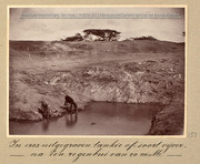 'In 1903 uitgegraven tankie of soort vijver, na één regenbui van 20 m.M.' (Koninklijke Verzamelingen, Den Haag, 'Album van de Nederlandse Antillen', FA-0714), Array