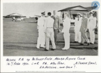 Bezoek Prins Bernhard op De Vuyst Field, Aruba Flying Club, Februari 1950
