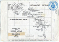 Landkaart Caribische zee : Beeldcollectie Dr. Johan Hartog, St. Martin/Sint Maarten, no. 001-06-037