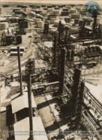 General Elevation view of refinery; Light Ends Towers in foreground (#4507, Lago , Aruba, April-May 1944), Morris, Nelson
