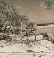 Artificial Lake of Pitch on the beach at extreme end of the concession (#5181, Lago , Aruba, April-May 1944), Morris, Nelson