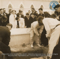 Aruban Funeral - Catholic Church in Santa Cruz (#5345, Lago , Aruba, April-May 1944), Morris, Nelson