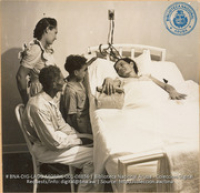Visiting hour in local employees' wing - Lago General Hospital (#8856, Lago , Aruba, April-May 1944), Morris, Nelson