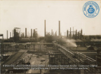 General view of refinery at sunset (#8947, Lago , Aruba, April-May 1944), Morris, Nelson