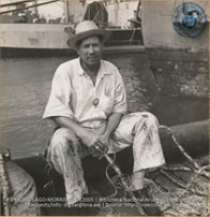 Rope-splicers on lake tanker docks (#12005, Lago , Aruba, April-May 1944), Morris, Nelson