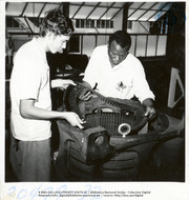 Nercisio Krosendijk and Kenneth Giddens, LAGO Electrical Department (Human Interest / People at Work, LAGO, ca. 1960), Lago Oil and Transport Co. Ltd.