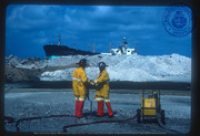 Help us describe this picture! (Fire Training Exbihit, Lago, ca. 1982), Lago Oil and Transport Co. Ltd.