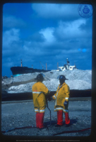 Help us describe this picture! (Fire Training Exbihit, Lago, ca. 1982), Lago Oil and Transport Co. Ltd.