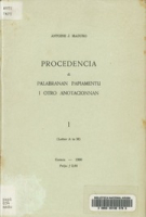 Procedencia di palabranan Papiamentu i otro anotacionnan / II, letter N te ZJ, Maduro, Antoine Johannes, 1909-1997