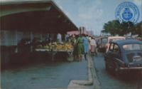 Fruit merchants on the market, Oranjestad, Aruba, Netherlands Antilles II (Postcard, ca. 1966)