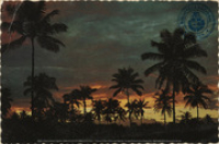 The Sunny Caribbean. Gorgeous tropical sunset (Postcard, ca. 1966)