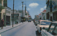 Mainstreet Shopping Center, Oranjestad, Aruba, Netherlands Antilles (Postcard, ca. 1966)