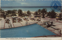 Aruba Caribbean Hotel and Casino, Aruba, Netherlands Antilles (Postcard, ca. 1968) The pool and patio area of this fabulous hotel are considered to be among the finest to be found anywhere.