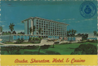 Aruba Sheraton Hotel and Casino, on Aruba's famous Palm Beach (Postcard, ca. 1968)