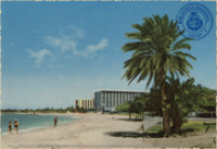 Modern hotels on Palm Beach (Postcard, ca. 1969)