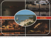 Greetings from Aruba, at night (Postcard, ca. 1980-1986)