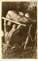 Native Mortar Stone for Crushing Grain. Aruba D.W.I.