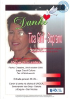 Poster: Danki : Tica Giel - Soprano : den concierto cu canticonan popular (BNA Poster Collection # 112), UNOCA