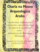 Poster: (BNA Poster Collection # 163), Museo Arqueologico Nacional Aruba