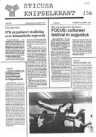 Sticusa Knipselkrant no. 156 (Maart 1987), Stichting voor Culturele Samenwerking (STICUSA)