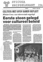 Sticusa Knipselkrant no. 204 (Juni 1988), Stichting voor Culturele Samenwerking (STICUSA)