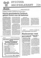 Sticusa Knipselkrant no. 214 (September 1988), Stichting voor Culturele Samenwerking (STICUSA)