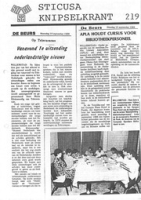 Sticusa Knipselkrant no. 219 (September 1988), Stichting voor Culturele Samenwerking (STICUSA)