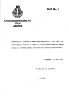 Afkondigingsblad van Aruba 1986 no. 2, DWJZ - Directie Wetgeving en Juridische Zaken