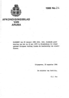 Afkondigingsblad van Aruba 1986 no. 24, DWJZ - Directie Wetgeving en Juridische Zaken