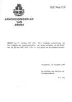 Afkondigingsblad van Aruba 1987 no. 126, DWJZ - Directie Wetgeving en Juridische Zaken