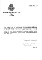 Afkondigingsblad van Aruba 1987 no. 129, DWJZ - Directie Wetgeving en Juridische Zaken