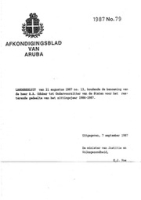 Afkondigingsblad van Aruba 1987 no. 79, DWJZ - Directie Wetgeving en Juridische Zaken