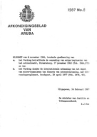 Afkondigingsblad van Aruba 1987 no. 8, DWJZ - Directie Wetgeving en Juridische Zaken