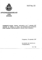 Afkondigingsblad van Aruba 1987 no. 93, DWJZ - Directie Wetgeving en Juridische Zaken