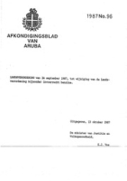 Afkondigingsblad van Aruba 1987 no. 96, DWJZ - Directie Wetgeving en Juridische Zaken