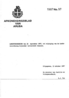 Afkondigingsblad van Aruba 1987 no. 97, DWJZ - Directie Wetgeving en Juridische Zaken
