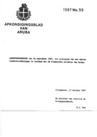 Afkondigingsblad van Aruba 1987 no. 99, DWJZ - Directie Wetgeving en Juridische Zaken